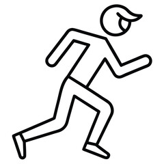 A simple running icon with a person in motion. 