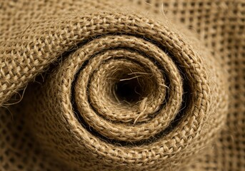 Naklejka premium Close-up of rolled burlap