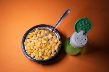 Sweet Corn : Corn kernels are small maize fruits containing a hard shell, dense starch-filled endosperm, and embryo germ essential for growth