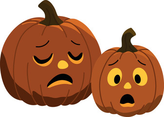 Two Sad Pumpkins