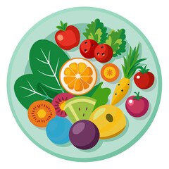 vegetables on a white