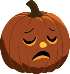 Sad Pumpkin Face 
