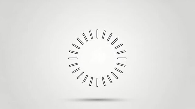 Minimalistic loading animation with circular design on a light gray background, ideal for digital interfaces