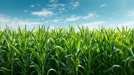 Obraz premium Cornfield Under Blue Sky