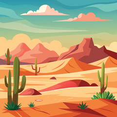 desert landscape with cactus