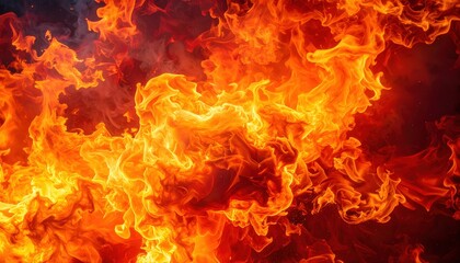 Obraz premium Fiery Flames In Motion