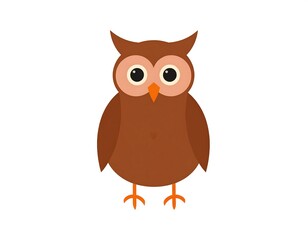 Fototapeta premium Cute brown owl illustration