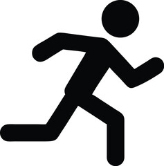 A simple running icon with a person in motion. 