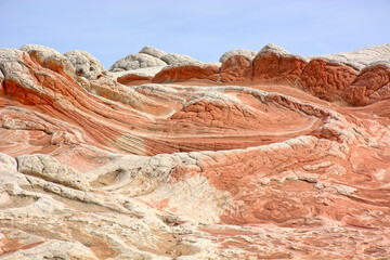 Colorful Swirls of White Pocket in Vermilion Cliffs National Monument