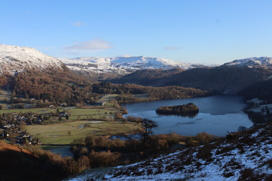 Lake district national park. England in winter