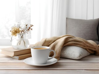 Cozy Coffee Break with Book