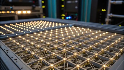 Fiber Optic Technology Innovations Data Center Image Showcase High-Tech Environment Close-Up View Future Communication Concepts