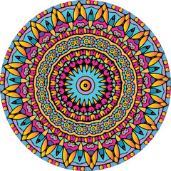 Abstract Colorful Mandala Background . Anti-Stress Therapy Patterns Pro Vector.eps