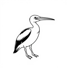 Fototapeta premium Pelagornis Black Animal Icon