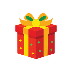 Minimalist Christmas Gift Box with Ribbon for Holiday Designs