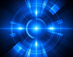 Abstract technological design with radial symmetry