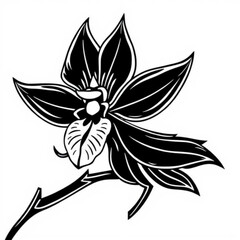 Peruvian Inca Orchid Animal Icon