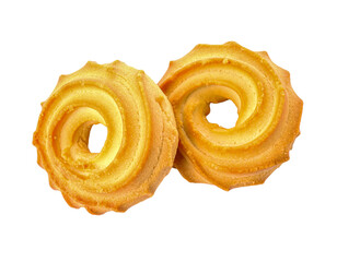 Delicious butter cookies shortbread pastry bake sweet treat dessert food on transparent background