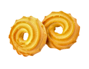 Delicious butter cookies shortbread pastry bake sweet treat dessert food on transparent background