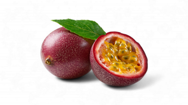 Passionfruit Fresh Tropical Fruit on Transparent Background - Powered by Adobe