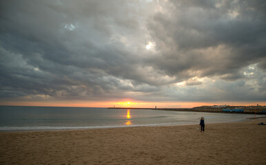 sunset on the beach