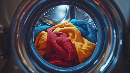 Front-load washer event horizon with sock singularity disappearance in domestic relativity