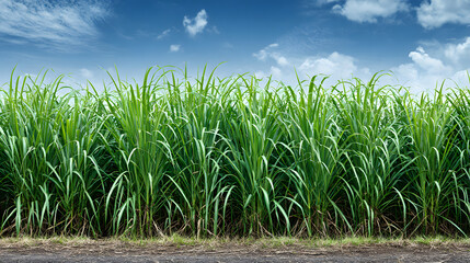 Fototapeta premium Sugarcane Field and Sky