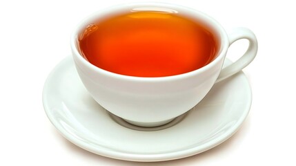 Minimalistic composition with ceramic teacup and saucer, captured using 50mm lens, soft white background and diffuse lighting highlighting delicate edges