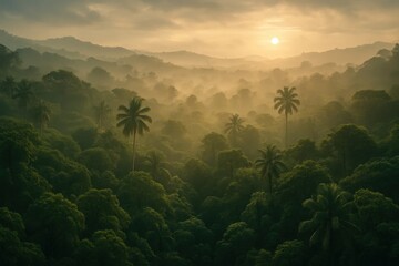 A Serene Tropical Forest Awakens