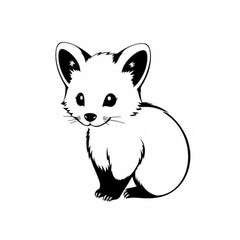 Pika Black Animal Icon