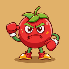 red apple cartoon character