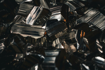 Close up of a pile of old rusty metal parts