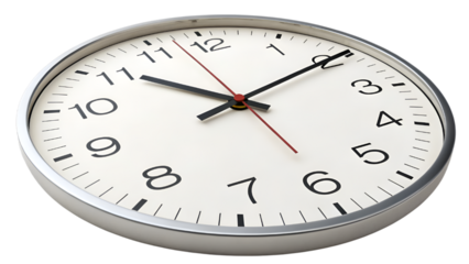 laying wall clock isolated on transparent background