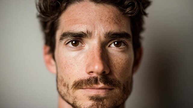 Bearded Man Close-up Portrait
