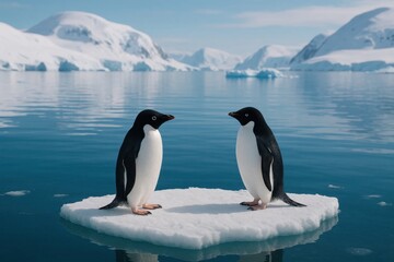 Obraz premium A Serene Arctic Encounter