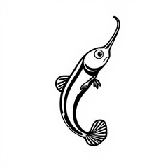 Pipefish Animal Icon - Black