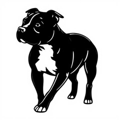 Pit Bull Animal Icon - Black