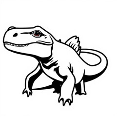 Plesiosaur Black Animal Icon