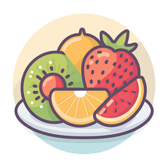 Colorful fruit platter