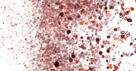 Abstract background of rose gold percentage symbols. Perfect for sales, discounts, and promotions.