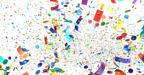 Vibrant confetti explosion, perfect for festive designs.  High-resolution image.