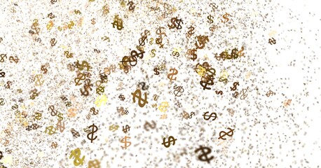 Abstract background image of falling dollar signs. Perfect for finance, business, and wealth concepts.