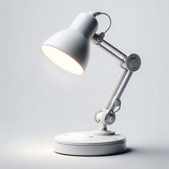Modern white adjustable desk lamp with bright light