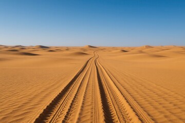 Naklejka premium A Journey Through the Endless Sands of Desert