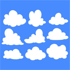 white cloud vector illustration High Resolution