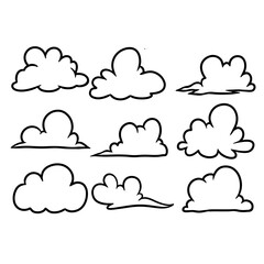 white cloud vector illustration High Resolution