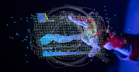 Abstract image of data analysis, futuristic technology, and digital visualization. Perfect for tech and finance.