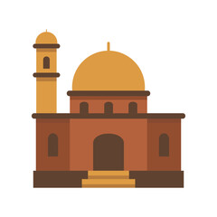 Mosque with Dominant Brown Color