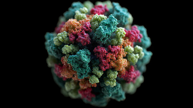 Adeno-associated virus (AAV), 3d illustration