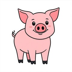 Cute cartoon pig